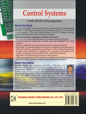Control Systems (UPTU) (with MATLAB Programs)