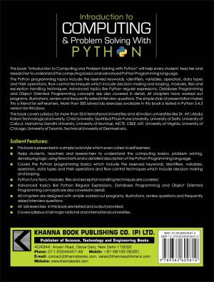 Introduction to Computing & Problem Solving With PYTHON